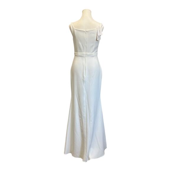 Hebeos White Sleeveless Sheath Dress Wmn Size 6 Formal Wedding Graduation NWT - Picture 2 of 8
